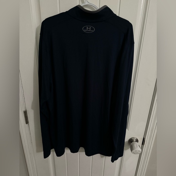 Under Armour Navy blue and grey quarter zip pullover NWT - Picture 2 of 3